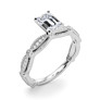 Mirabelle Emerald Cut Lab-Grown Diamond Ring - Side View