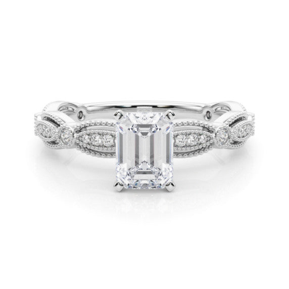 Mirabelle Emerald Cut Lab-Grown Diamond Ring - Main View - Vowmira lab-grown diamond jewelry