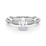 Mirabelle Oval Lab-Grown Diamond Ring - Side View - Vowmira lab-grown diamond jewelry