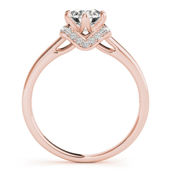 Chevron Lab-Grown Diamond Ring - Detail View