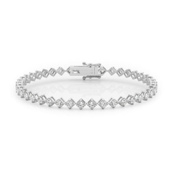 2 5/8 ct. tw. Round Kite Set Tennis Bracelet Lab-Grown Diamond Jewelry - Main View