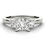 Bettina Princess Cut Lab-Grown Diamond Ring - Side View - Vowmira lab-grown diamond jewelry