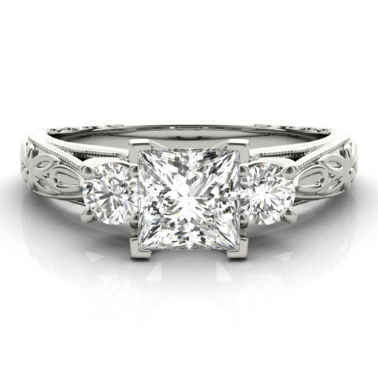 Madrid Princess Cut Lab-Grown Diamond Ring - Main View - Vowmira lab-grown diamond jewelry