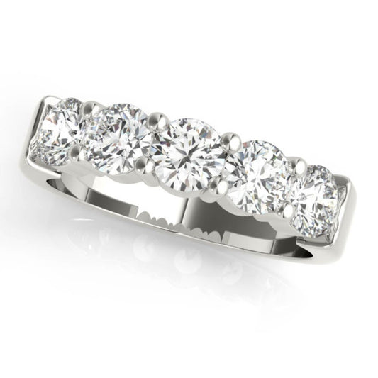 1 1/2 CT. TW. Common Prong 5 Stone Lab-Grown Diamond Ring - Main View - Vowmira lab-grown diamond jewelry