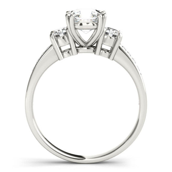 Denmark Three-Stone Lab-Grown Diamond Ring - Detail View