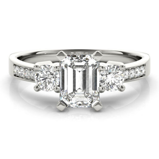 Denmark Emerald Cut Lab-Grown Diamond Ring - Main View - Vowmira lab-grown diamond jewelry