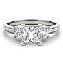 Denmark Princess Cut Lab-Grown Diamond Ring - Side View - Vowmira lab-grown diamond jewelry
