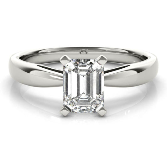 Aria Emerald Cut Lab-Grown Diamond Ring - Main View - Vowmira lab-grown diamond jewelry