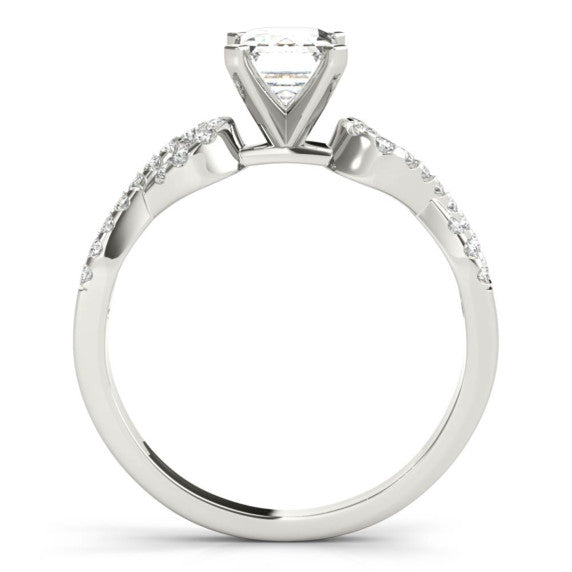 Infinity Emerald Cut Lab-Grown Diamond Ring - Detail View