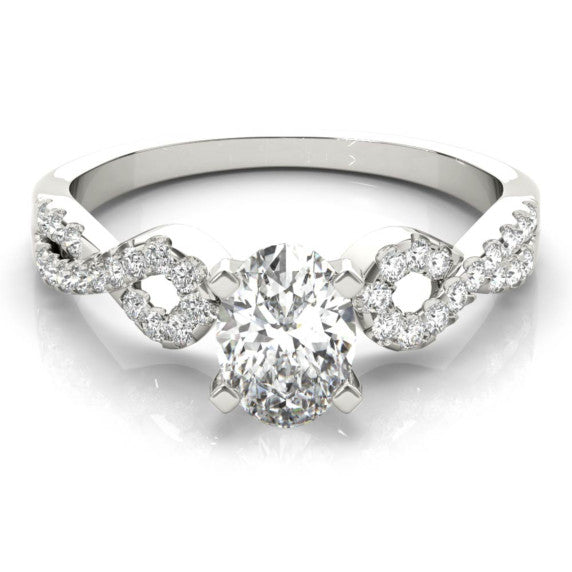 Infinity Oval Lab-Grown Diamond Ring - Main View