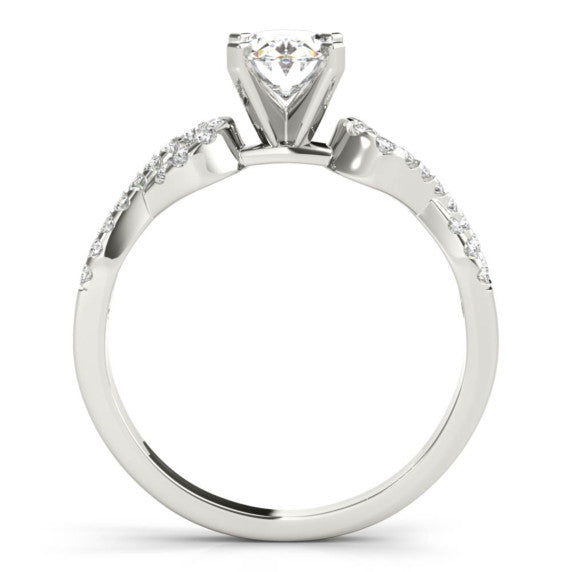 Infinity Oval Lab-Grown Diamond Ring - Detail View
