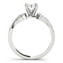 Infinity Oval Lab-Grown Diamond Ring - Side View - Vowmira lab-grown diamond jewelry