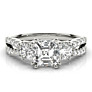 Cleopatra Three-Stone Lab-Grown Diamond Ring - Side View - Vowmira lab-grown diamond jewelry