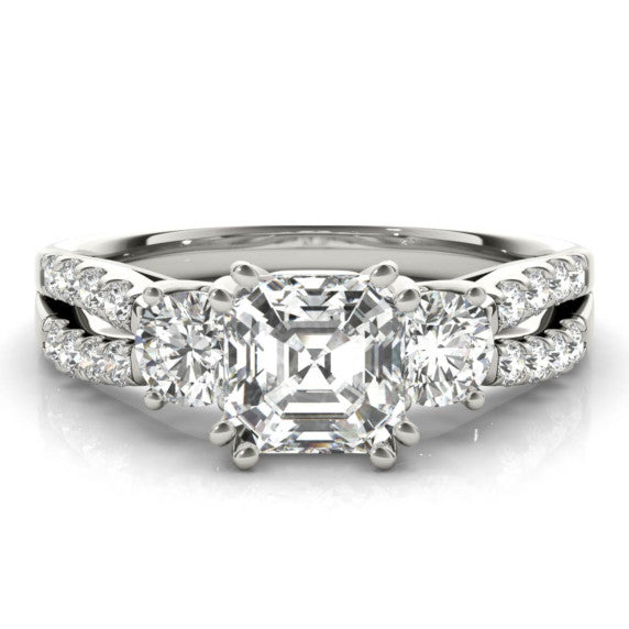 Cleopatra Three-Stone Lab-Grown Diamond Ring - Main View