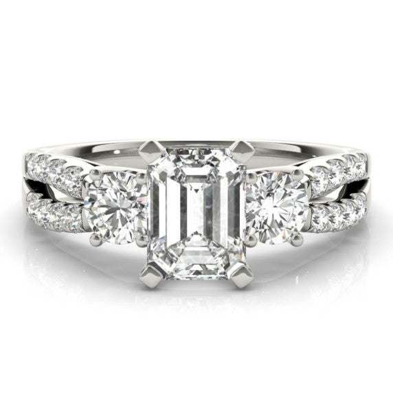 Cleopatra Emerald Cut Lab-Grown Diamond Ring - Main View