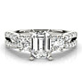Cleopatra Emerald Cut Lab-Grown Diamond Ring - Side View - Vowmira lab-grown diamond jewelry