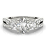 Cleopatra Oval Lab-Grown Diamond Ring - Side View - Vowmira lab-grown diamond jewelry