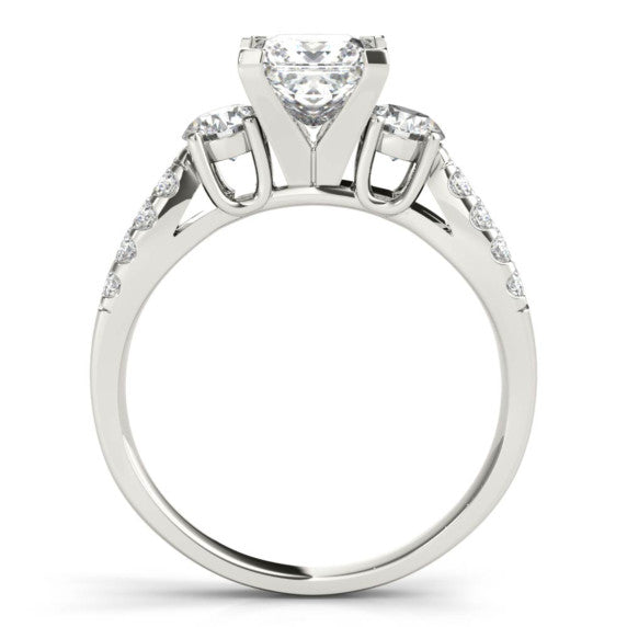 Cleopatra Princess Cut Lab-Grown Diamond Ring - Detail View - Vowmira lab-grown diamond jewelry