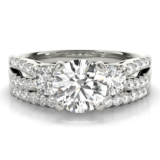 Cleopatra Lab-Grown Diamond Bridal Set - Main View - Vowmira lab-grown diamond jewelry