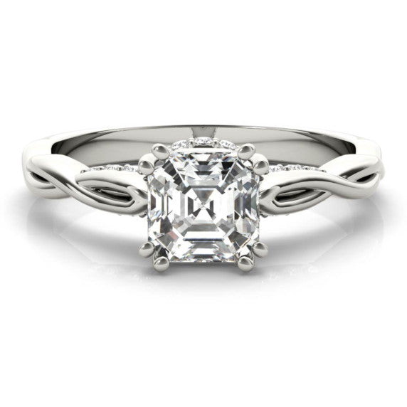 Private Garden Asscher Cut Lab-Grown Diamond Ring - Main View