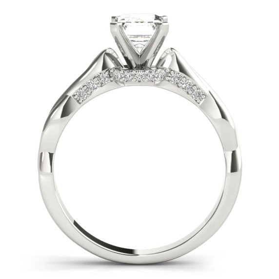 Private Garden Emerald Cut Lab-Grown Diamond Ring - Detail View