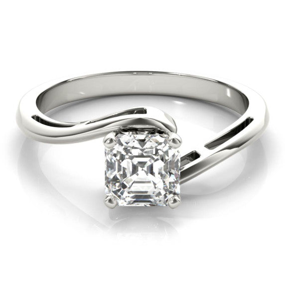 Opera Asscher Cut Lab-Grown Diamond Ring - Main View - Vowmira lab-grown diamond jewelry