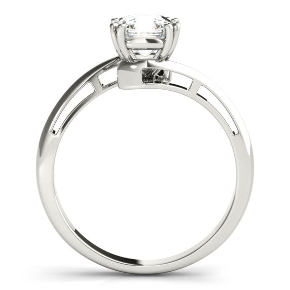 Opera Asscher Cut Lab-Grown Diamond Ring - Detail View - Vowmira lab-grown diamond jewelry