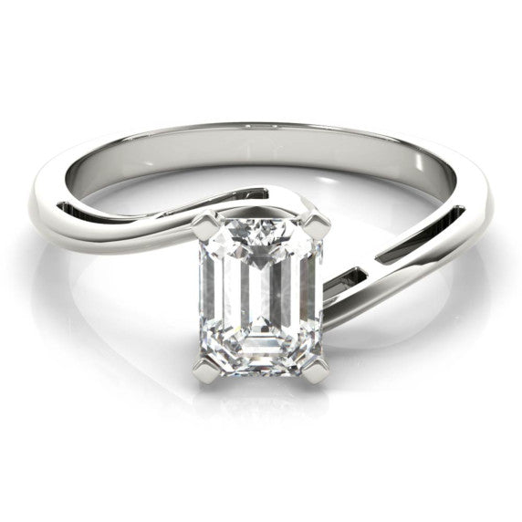 Opera Emerald Cut Lab-Grown Diamond Ring - Main View