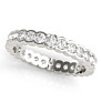 3.0mm Scalloped Channel Eternity Lab-Grown Diamond Band - View 2 - Vowmira lab-grown diamond jewelry