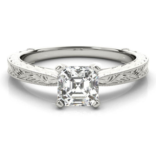 Natura Asscher Cut Lab-Grown Diamond Ring - Main View - Vowmira lab-grown diamond jewelry