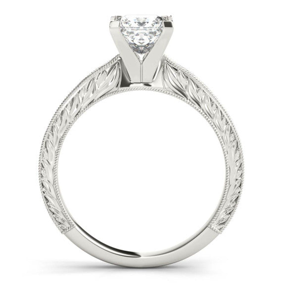 Natura Princess Cut Lab-Grown Diamond Ring - Detail View - Vowmira lab-grown diamond jewelry
