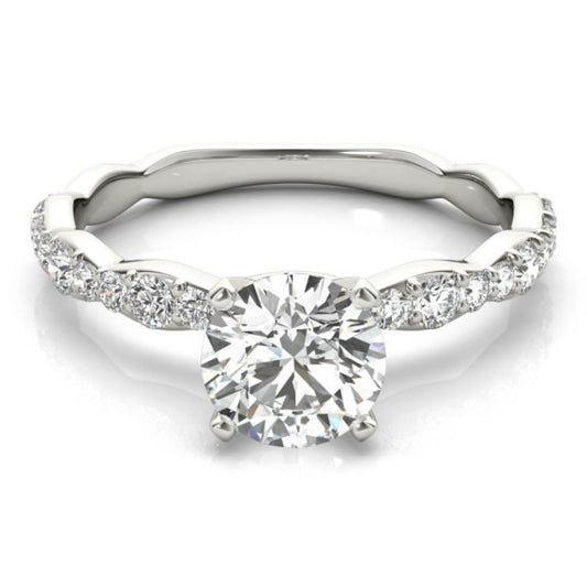 Barcelona Cushion Cut Lab-Grown Diamond Ring - Main View - Vowmira lab-grown diamond jewelry