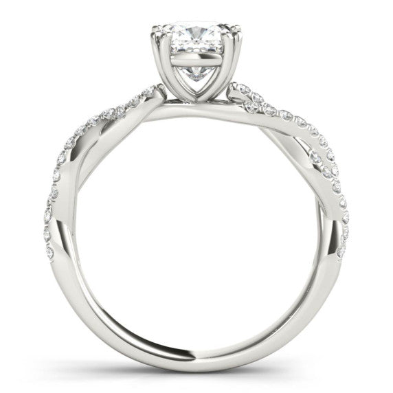 Eugenie Cushion Cut Lab-Grown Diamond Ring - Detail View