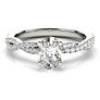 Eugenie Oval Lab-Grown Diamond Ring - Side View - Vowmira lab-grown diamond jewelry