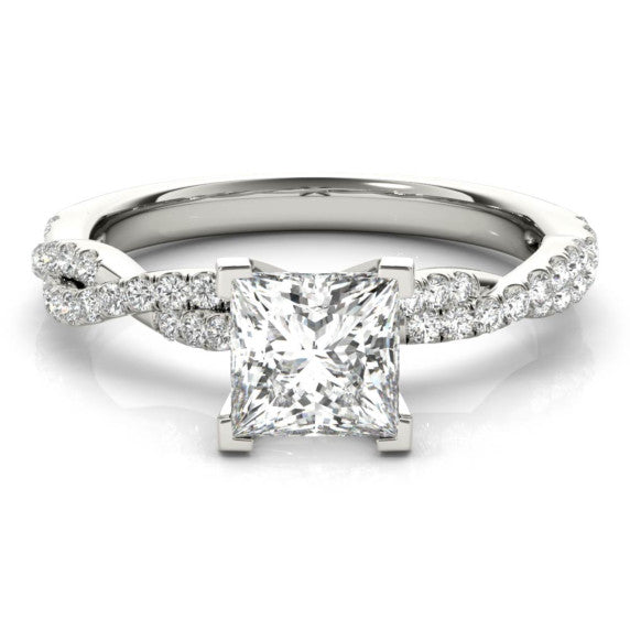 Eugenie Princess Cut Lab-Grown Diamond Ring - Main View - Vowmira lab-grown diamond jewelry