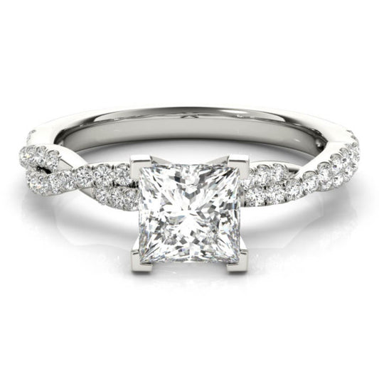 Eugenie Princess Cut Lab-Grown Diamond Ring - Main View - Vowmira lab-grown diamond jewelry