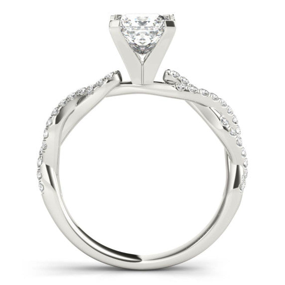 Eugenie Princess Cut Lab-Grown Diamond Ring - Detail View - Vowmira lab-grown diamond jewelry