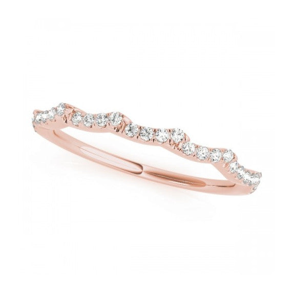Delicate Double Weave Lab-Grown Diamond Band - Main View - Vowmira lab-grown diamond jewelry