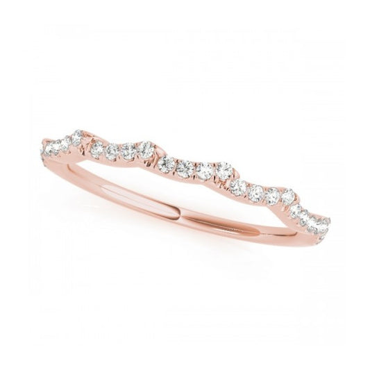 Delicate Double Weave Lab-Grown Diamond Band - Main View - Vowmira lab-grown diamond jewelry