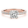 Petite Floating Gem Cushion Cut Lab-Grown Diamond Ring - View 2 - Vowmira lab-grown diamond jewelry