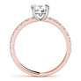 Petite Floating Gem Cushion Cut Lab-Grown Diamond Ring - Side View