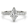Petite Floating Gem Marquise Cut Lab-Grown Diamond Ring - View 2