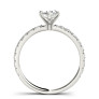 Petite Floating Gem Marquise Cut Lab-Grown Diamond Ring - Side View