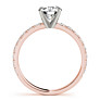 Petite Floating Gem Heart Cut Lab-Grown Diamond Ring - Side View