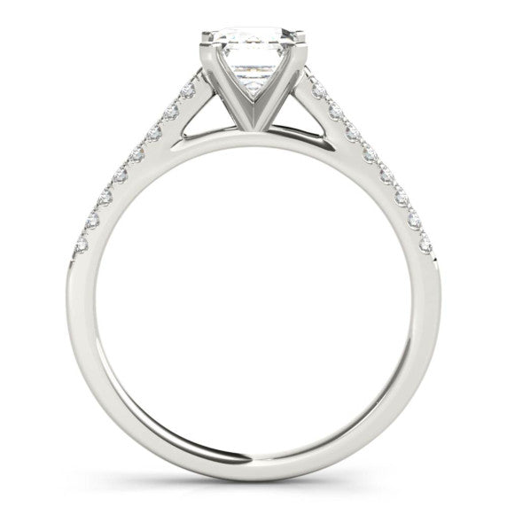 Paris Emerald Cut Lab-Grown Diamond Ring - Detail View - Vowmira lab-grown diamond jewelry