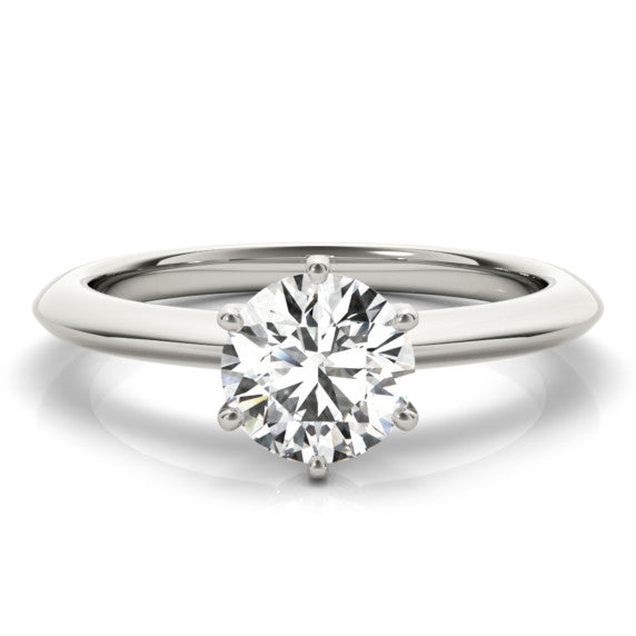 Classic Knife Edge Engagement Lab-Grown Diamond Ring - Main View - Vowmira lab-grown diamond jewelry