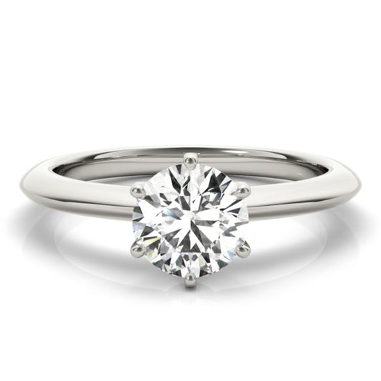 Classic Knife Edge Engagement Lab-Grown Diamond Ring - Main View - Vowmira lab-grown diamond jewelry