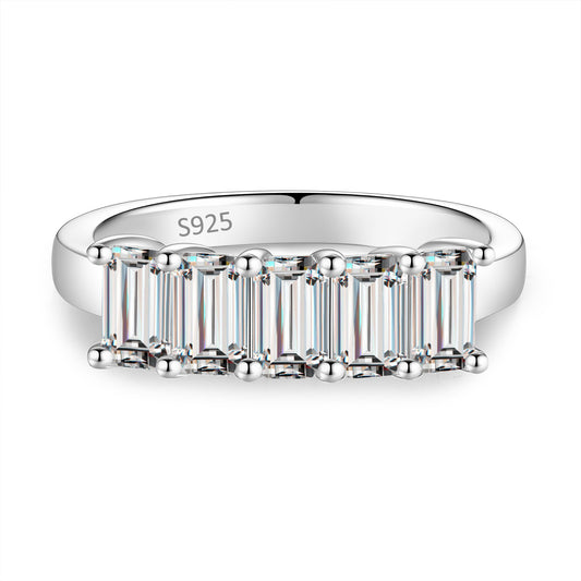 Vowmira Fashion Emerald Cut Lab-Grown Diamond Ring for Women - Vowmira lab-grown diamond jewelry
