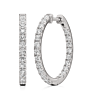 1 1/2 - 2 1/4 ct Mattea Lab-Grown Diamond Hoops - Side View