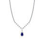 Pear Lab-Grown Diamond Fashion Necklace Sapphire Accent Lab-Grown Diamond Ring - View 2 - Vowmira lab-grown diamond jewelry